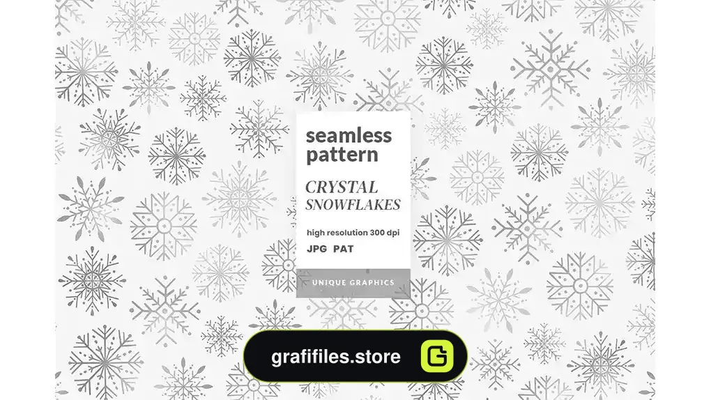 پترن دانه برف کریستالی Crystal Snowflakes