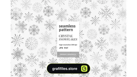 پترن دانه برف کریستالی Crystal Snowflakes
