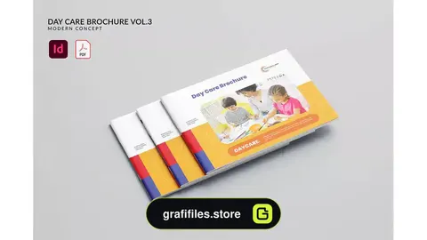 قالب ایندیزاین بروشور مراقبت روزانه Day Care Brochure Vol.3