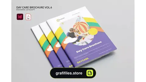 قالب ایندیزاین بروشور مراقبت روزانه Day Care Brochure Vol.6