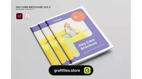 قالب ایندیزاین بروشور مراقبت روزانه Day Care Brochure Vol.9
