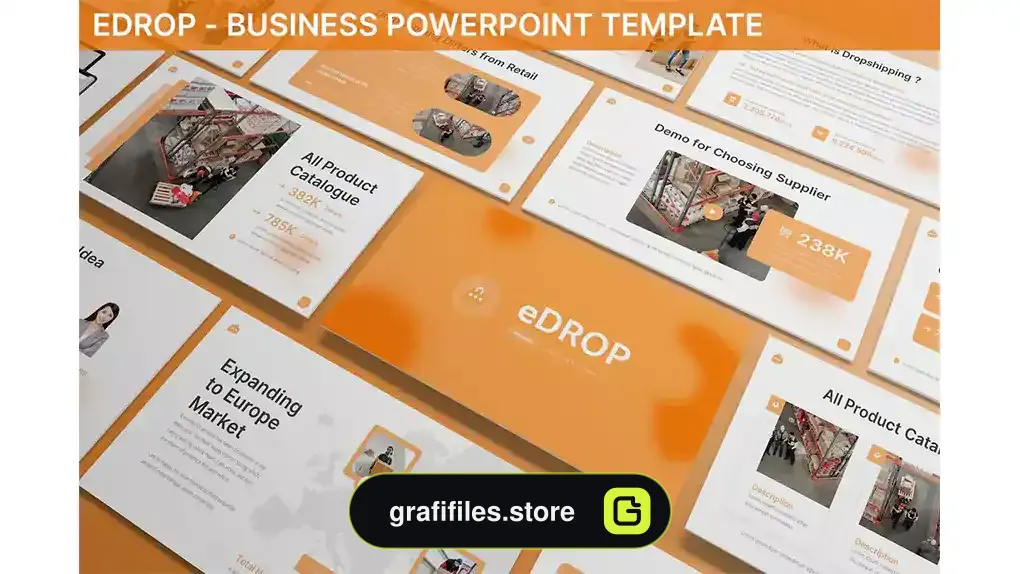قالب پاورپوینت کسب و کار Edrop - Business Powerpoint Template