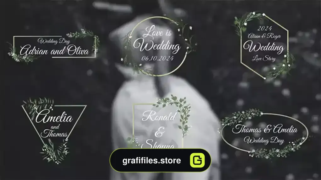 پروژه فاینال کات تایتل عروسی Elegant Wedding Titles