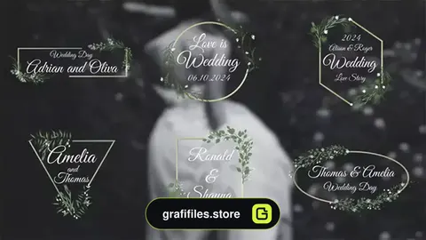 پروژه فاینال کات تایتل عروسی Elegant Wedding Titles
