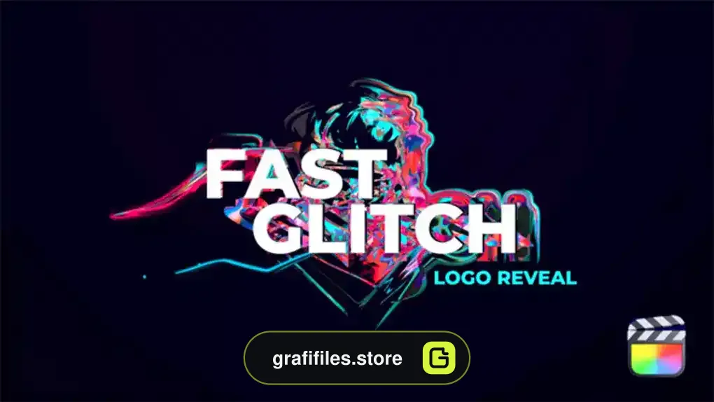 لوگو موشن گلیچ فاینال کات Fast Glitch Logo Reveal