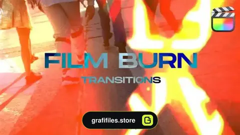 ترانزیشن فاینال کات سوختن فیلم Film Burn Transitions for Final Cut Pro X