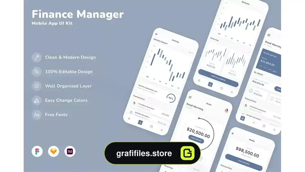 رابط کاربری اپلیکیشن مدیریت مالی