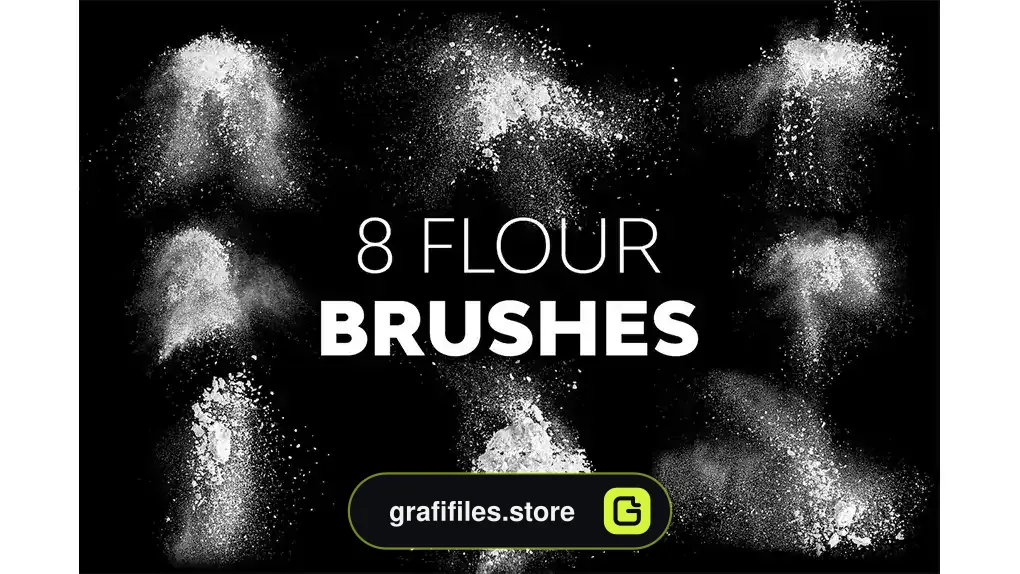 دانلود 8 براش آرد فتوشاپ Flour Brushes