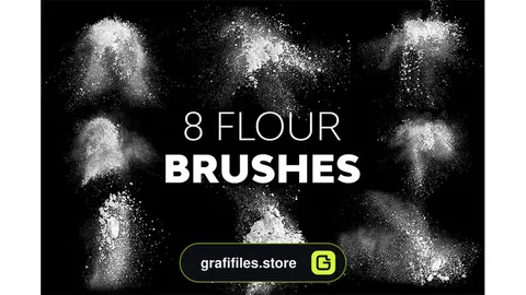 دانلود 8 براش آرد فتوشاپ Flour Brushes