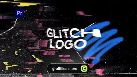 لوگو موشن پریمیر Glitch Distortion Logo Intro