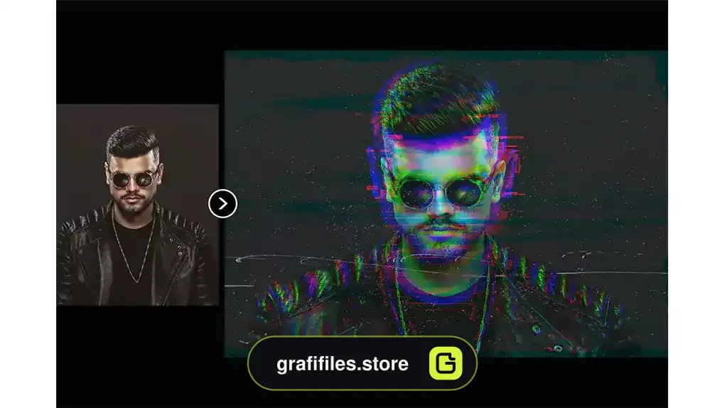افکت گلیچ بر روی تصاویر Glitch Photo Effect