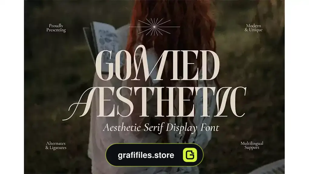 فونت انگلیسی کلاسیک Gomied Aesthetic - Serif Display Font
