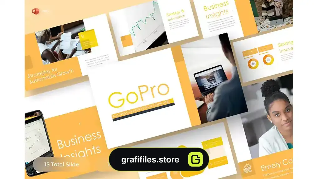 قالب پاورپوینت کسب و کار GoPro - Business PowerPoint Template