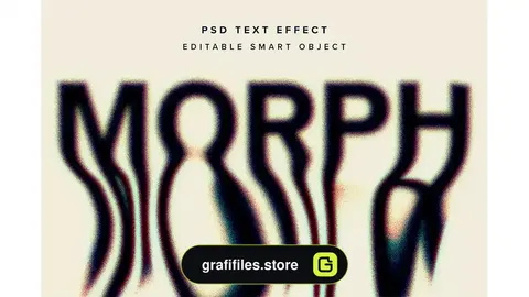 افکت متن مه آلود Hazy Melting PSD Text Effect