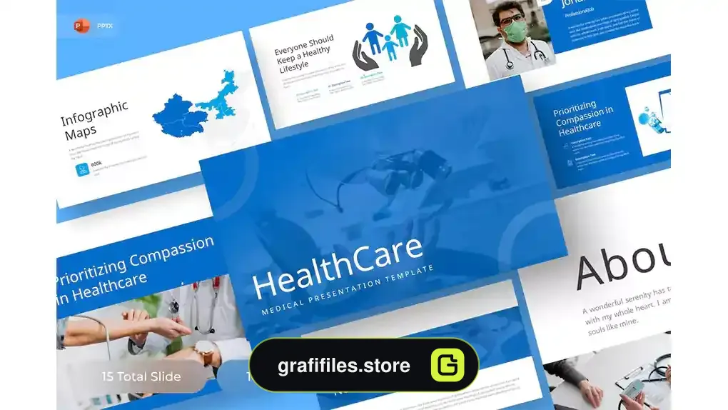 قالب پاورپوینت پزشکی HealthCare - Medical PowerPoint Template