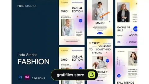 طرح لایه باز استوری اینستاگرام فشن Insta Stories Fashion
