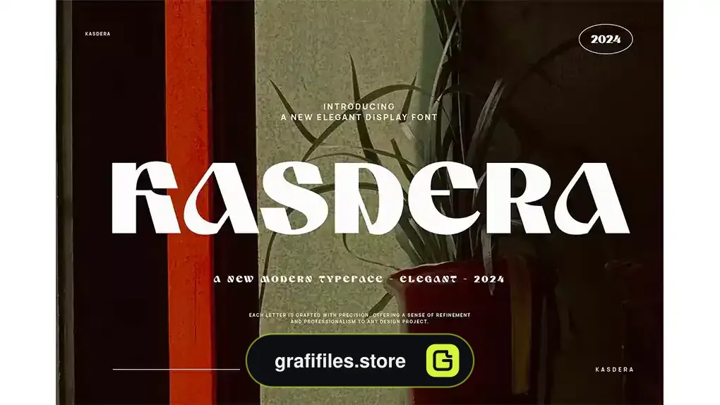 فونت انگلیسی مدرن Kasdera - Elegant Display Sans Serif