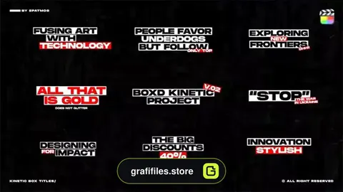 پروژه فاینال کات تایتل Kinetic Box Titles v2.0 | FCPX