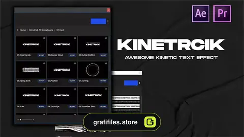 پروژه افترافکت تایتل Kinetrick Text Effect
