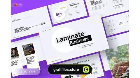 قالب پاورپوینت کسب و کار Laminate - Business PowerPoint Template