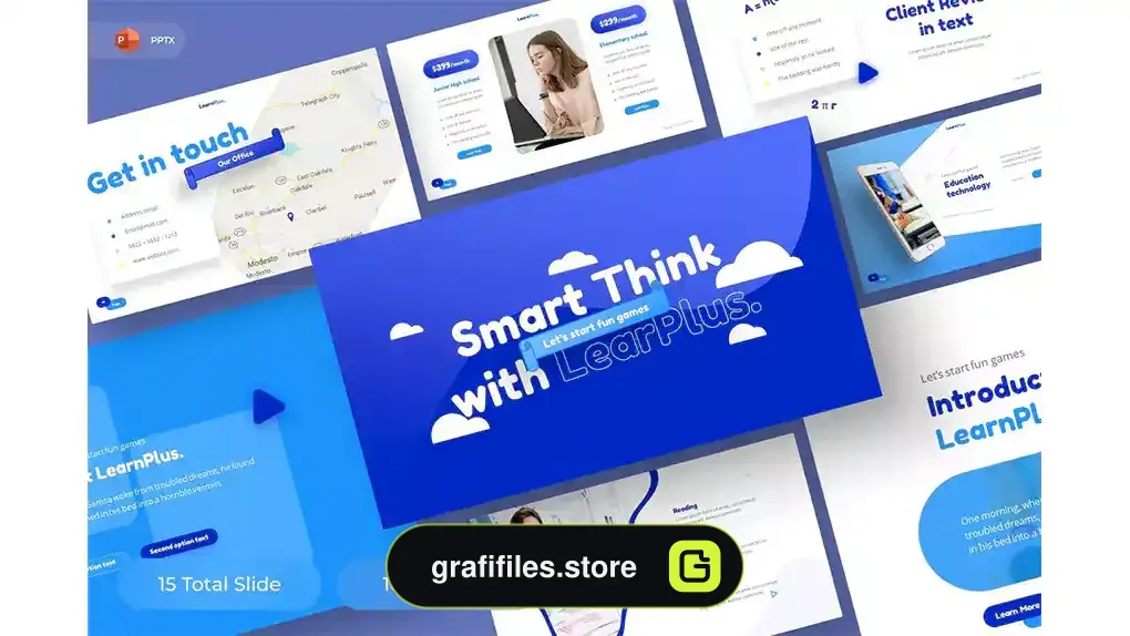 قالب پاورپوینت درسی LearnPlus - Education PowerPoint Template