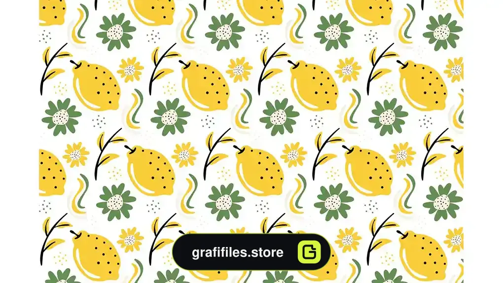 پترن لیمو Lemon Pattern Background