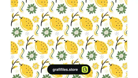 پترن لیمو Lemon Pattern Background