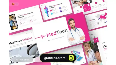 قالب پاورپوینت پزشکی MedTech - Medical Care PowerPoint Template