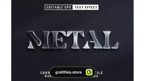 افکت متن فلزی Metal Editable Text Effect