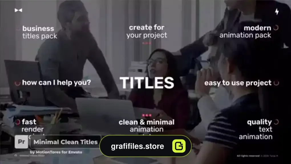پروژه پریمیر تایتل مینیمال Minimal Clean Titles PP