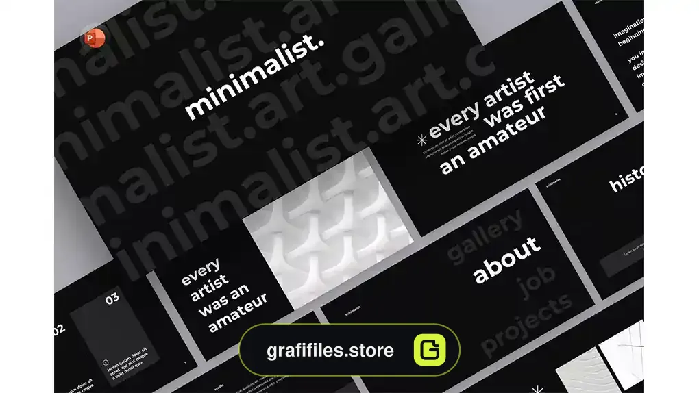 قالب پاورپوینت هنر مینیمال Minimalist Art PowerPoint Template