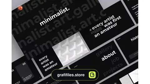 قالب پاورپوینت هنر مینیمال Minimalist Art PowerPoint Template