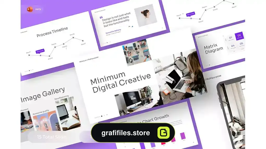 قالب پاورپوینت چند منظوره Minimum - Multipurpose PowerPoint Template