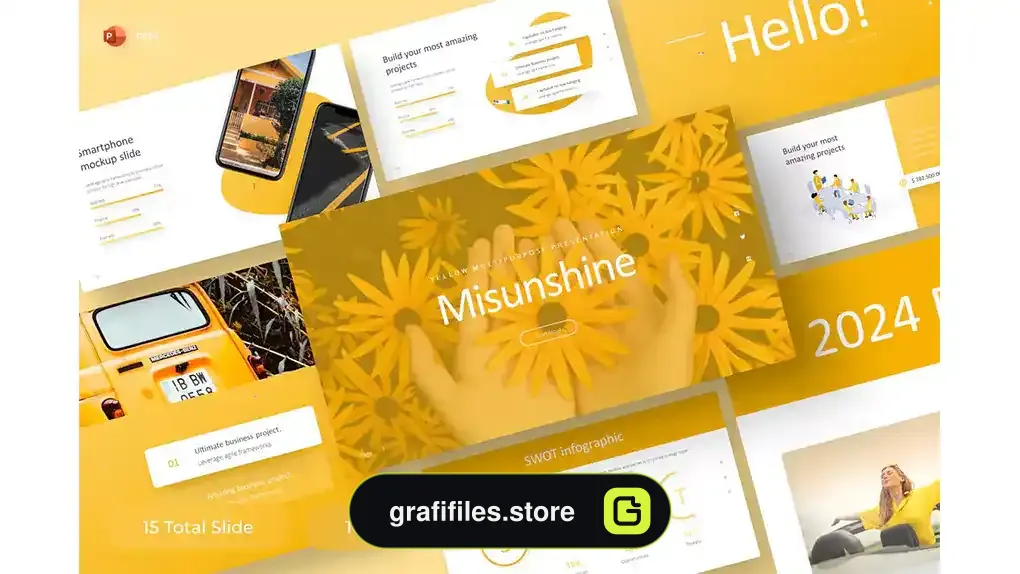 قالب پاورپوینت چند منظوره Misunshine - Multipurpose PowerPoint Template