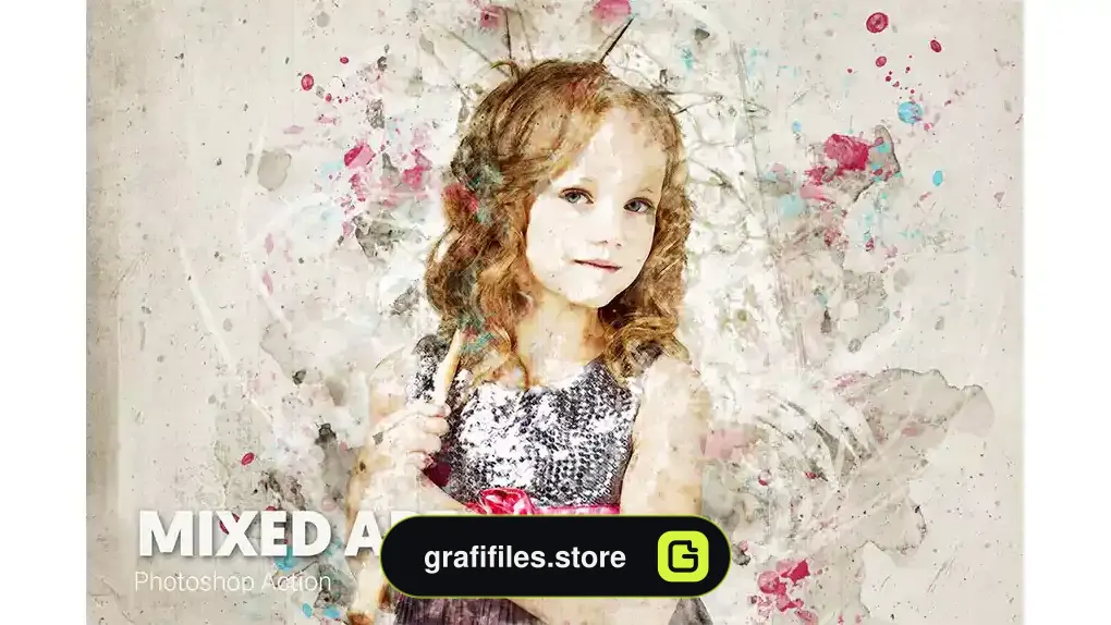اکشن فتوشاپ هنری ترکیبی Mixed Art Photoshop Action