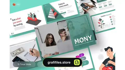 قالب پاورپوینت مالی Mony - Financial PowerPoint Template