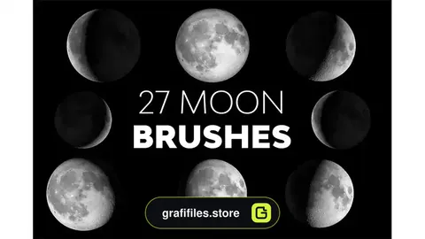 دانلود 27 براش فتوشاپ ماه Moon Brushes
