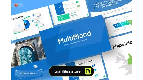 قالب پاورپوینت چند منظوره MultiBlend - Multipurpose PowerPoint Template