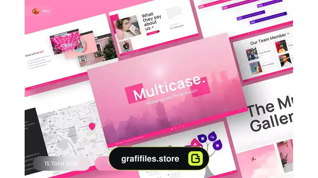 قالب پاورپوینت چند منظوره Multicase - Multipurpose PowerPoint Template