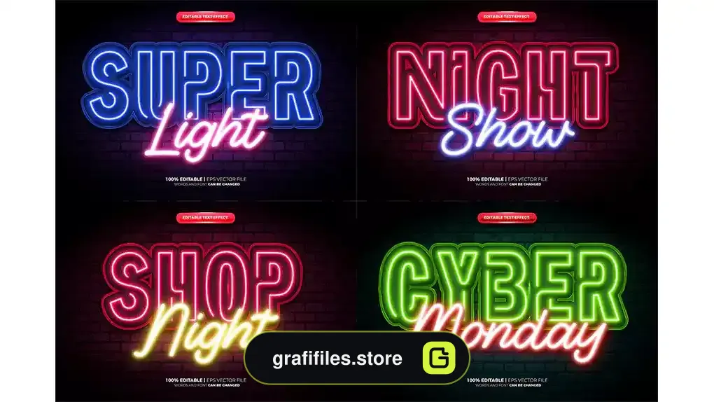 افکت متن نئونی درخشان Neon Glow Text Effect