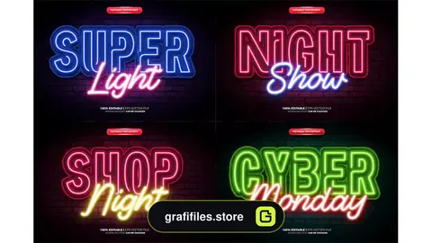 افکت متن نئونی درخشان Neon Glow Text Effect