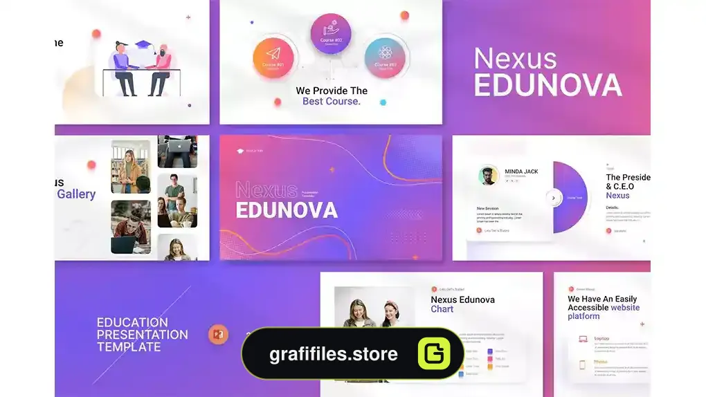 قالب پاورپوینت درسی Nexus Education Presentation Template