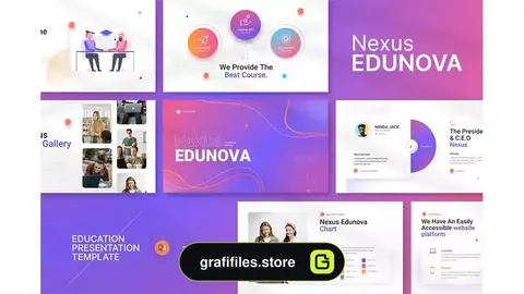 قالب پاورپوینت درسی Nexus Education Presentation Template