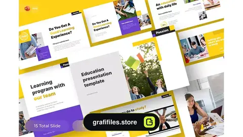 قالب پاورپوینت درسی Passion - Education PowerPoint Template