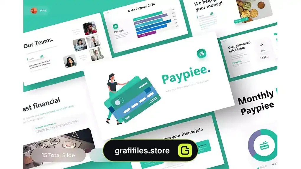 قالب پاورپوینت امور مالی Paypiee - Finance PowerPoint Template