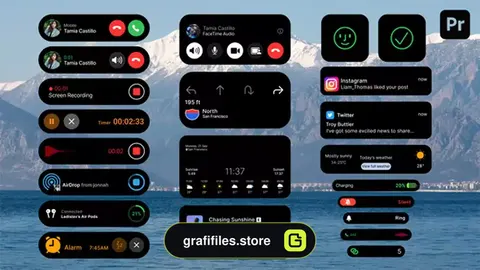 پروژه پریمیر رابط کاربری تلفن Phone UI Interface Pack