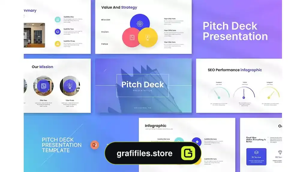 قالب پاورپوینت Pitch Deck Presentation Template
