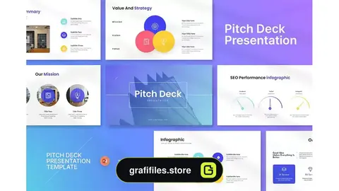قالب پاورپوینت Pitch Deck Presentation Template