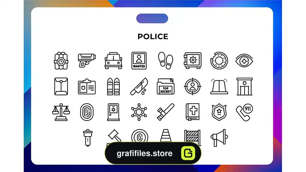 آیکون پلیس Police Icons