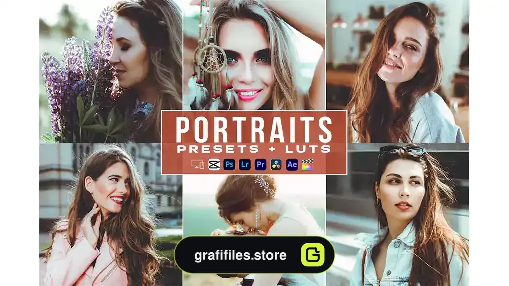 پریست لایتروم پرتره Portrait Luts Video And Presets Mobile & Desctop